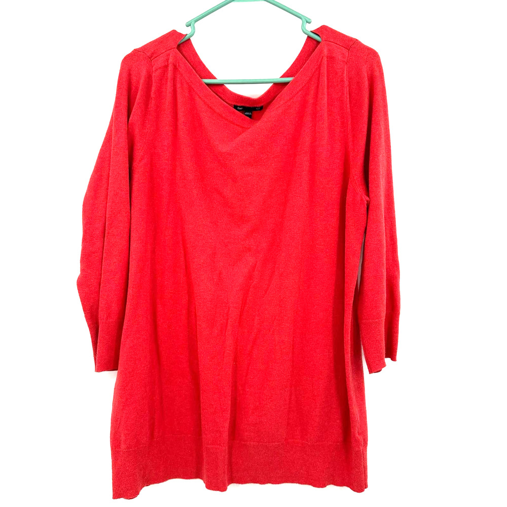 Gap size XL red boat neck sweater cotton nylon‎ blend